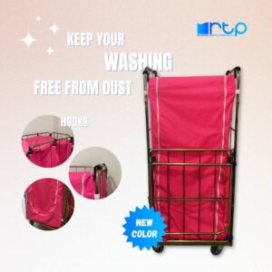 Housse pour chariot de blanchisserie - rose